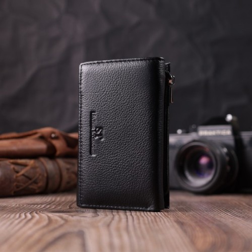 Гаманець ST Leather Шкіряний Чорний (22488)