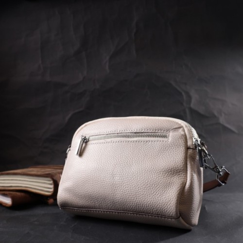 Сумка Vintage Маленька жіноча з натуральної шкіри Біла (22323)