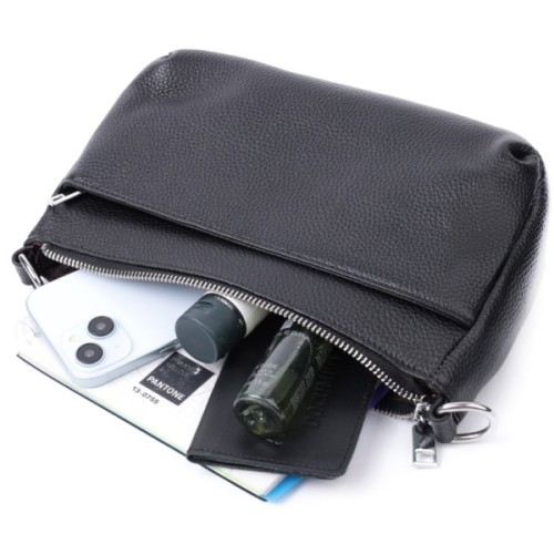 Сумка Vintage З натуральної шкіри Чорна (22805)