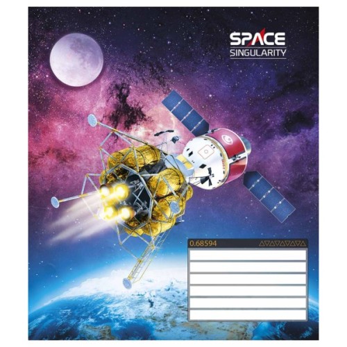 Зошит Школярик Space singularity 12 аркушів лінія (012-3384L)