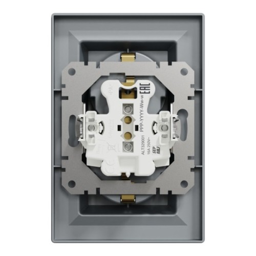 Розетка Schneider Electric ASFORA із заземленням подвійна сталь 16А (EPH9900162)