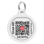 Адресник для тварин WAUDOG Smart ID з QR паспортом "Маршмеллоу", круг 25 мм (0625-0214)
