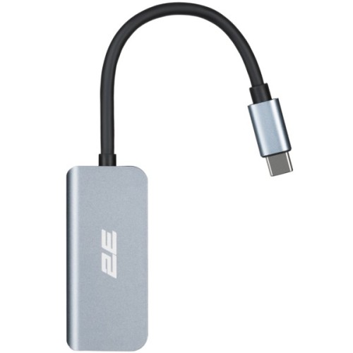 Концентратор 2E USB-C 4-in-1 1xUSB 3.0 + 1xUSB-C PD + HDMI 0.14m gray (2E-W2680)