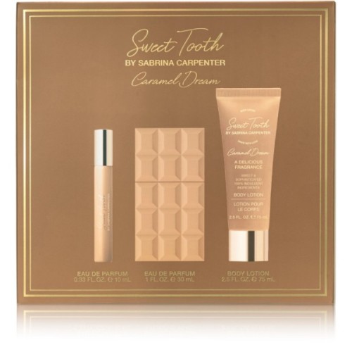 Набір косметики Sabrina Carpenter Caramel Dream Парфумована вода 30 мл + Мініатюра 10 мл + Лосьйон для тіла 75 мл (810023679790)