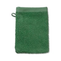 Рушник Kela рукавичка махрова для обличчя Ladessa, зелене листя, 15х21 см (24592) (00000026449)