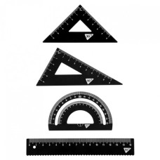 Лінійка Yes набір лінійка 15 см (4 предмети) (370677)