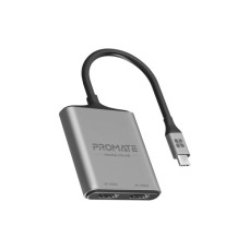 Перехідник USB-C to 2xHDMI 4K Promate (medialink-h2.grey)