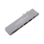 Порт-реплікатор Choetech Dock-Station USB-C 7-in-1 (HDMI/картридер/USB-A/USB-C, for MacBook Pro/Air) (HUB-M14-GY-V2)