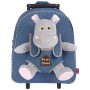 Рюкзак дитячий Perletti Toys Holly Hippo з м''якою іграшкою, на колесах, джинсовий (P13074)