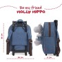 Рюкзак дитячий Perletti Toys Holly Hippo з м''якою іграшкою, на колесах, джинсовий (P13074)