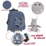 Рюкзак дитячий Perletti Toys Holly Hippo з м''якою іграшкою, на колесах, джинсовий (P13074)