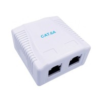 Комп'ютерна розетка Cablexpert RJ45x2 FTP, cat.6A (NCAC-2F6A-01)