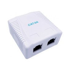 Комп'ютерна розетка Cablexpert RJ45x2 FTP, cat.6A (NCAC-2F6A-01)