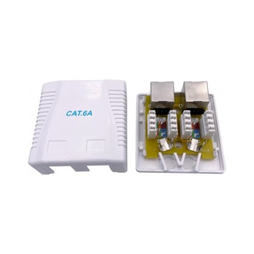 Комп'ютерна розетка Cablexpert RJ45x2 FTP, cat.6A (NCAC-2F6A-01)