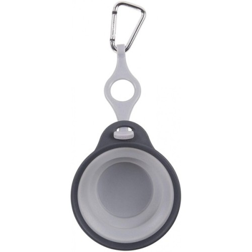 Посуд для собак Dexas Дорожня складна миска Тревел Кап з кріпленням на пляшку 240 мл (світло-сіра) (0084297308971)