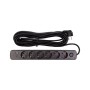 Мережевий фільтр живлення PowerPlant 10м, 6 розеток,USB, Type-C (YS-N6086/10c) (EX610693)