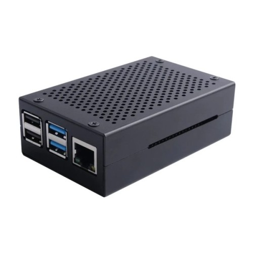 Корпус для Мікро ПК Pi HUT Raspberry Pi 4 aluminum black (102501)