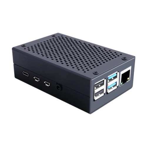 Корпус для Мікро ПК Pi HUT Raspberry Pi 4 aluminum black (102501)
