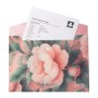 Папка - конверт Buromax А4 на кнопці, PEONY ARABESKI, напівпрозора, рожева (BM.3943-10)