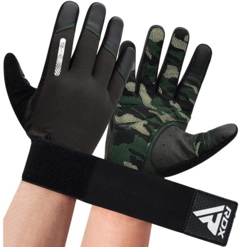 Рукавички для фітнесу RDX T2 Touch Screen Friendly Full Fingerf Army Green S (WGA-T2FA-S)
