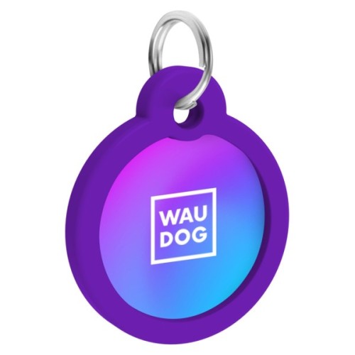 Адресник для тварин WAUDOG Smart ID з QR паспортом "Градієнт фіолетовий", коло 30 мм (230-4034)