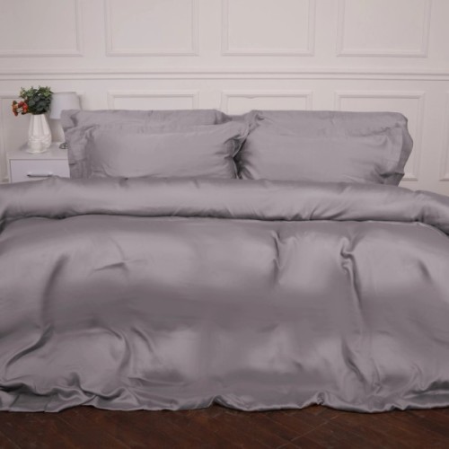 Постільна білизна MirSon Tencel №06 Gray 143х210 полуторний (2200009370472)