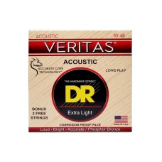 Струни для гітари DR Strings VERITAS Coated Core Acoustic Guitar Strings - Extra Light (10-48) (VTA-10)