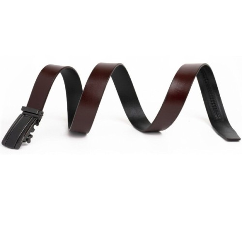 Ремінь Vintage Чоловічий з темною пряжкою автомат Чорний (20295)