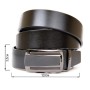 Ремінь Vintage Чоловічий з темною пряжкою автомат Чорний (20295)
