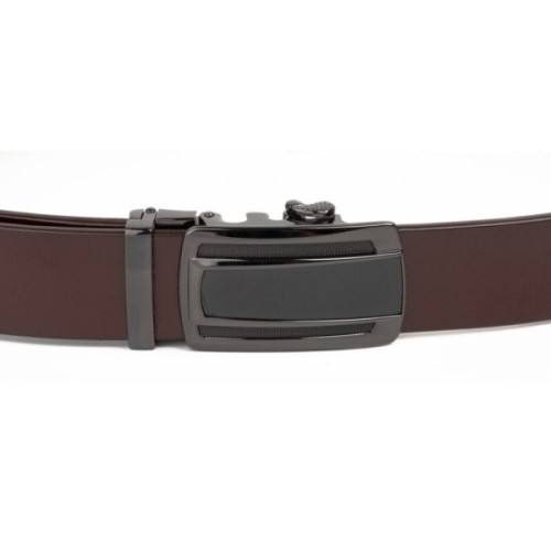 Ремінь Vintage Чоловічий з темною пряжкою автомат Чорний (20295)