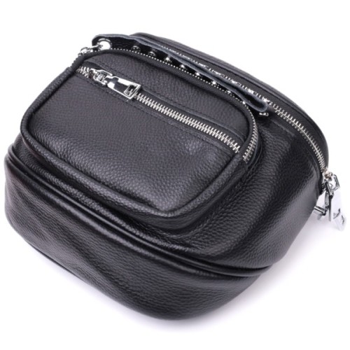 Сумка Vintage З натуральної шкіри Чорна (22388)