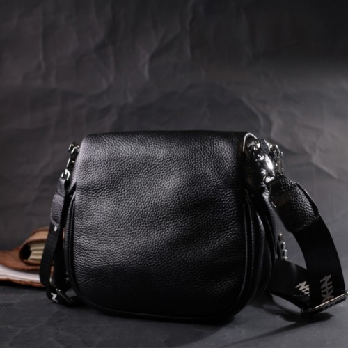 Сумка Vintage З натуральної шкіри Чорна (22388)