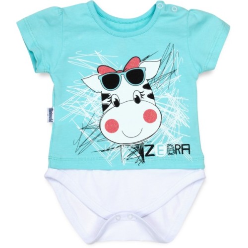 Боді дитяче Miniworld із зеброю (14628-68-mint)