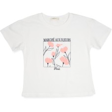 Футболка дитяча Breeze з квітами (21774-164G-cream)