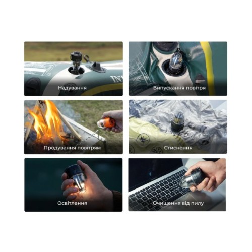 Ліхтар Flextail Max Pump 3 з функцією насосу чорний (MP3G650-BK-i)