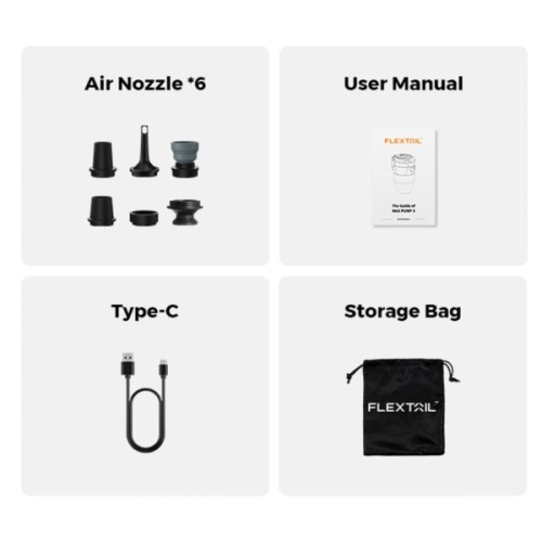 Ліхтар Flextail Max Pump 3 з функцією насосу чорний (MP3G650-BK-i)