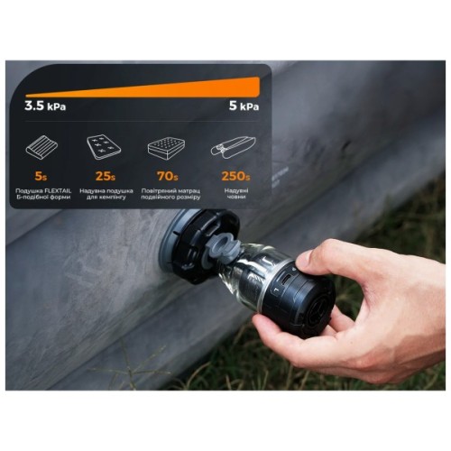 Ліхтар Flextail Max Pump 3 з функцією насосу чорний (MP3G650-BK-i)