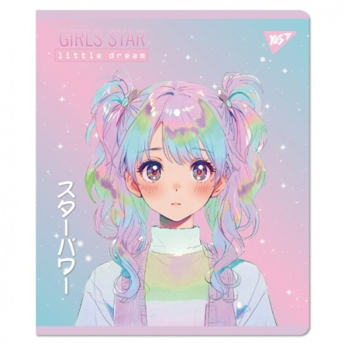 Зошит Yes Anime star А5 18 аркушів клітинка (767514)