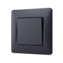 Перемикач Videx BINERA 1кл прохідний чорний графіт (VF-BNSW1P-BG)