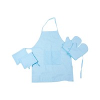 Фартух MirSon Набір 11-2208 Mint бязь дві прихватки + дві рукавички-прихватки + фартух (2200006752745)