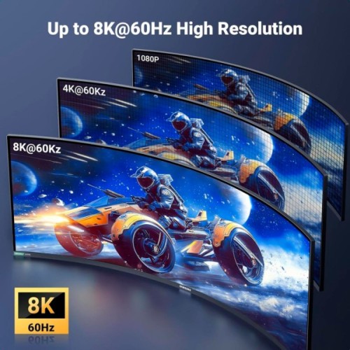 Кабель мультимедійний HDMI M to HDMI micro M 1.0m V2.1 8K60Hz HD164 black Ugreen (15516)