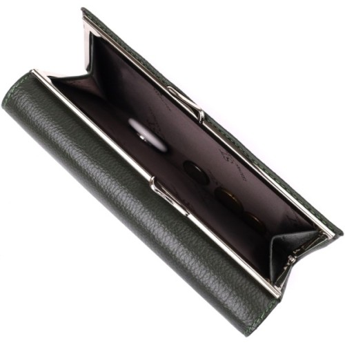 Гаманець ST Leather З натуральної шкіри Зелений (23106)