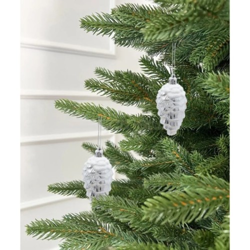 Ялинкова іграшка Chomik Шишки 9 см, 2 шт, срібні (5900779895386_2)