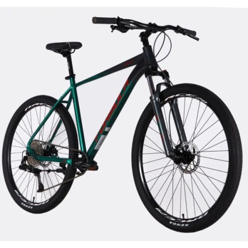 Велосипед Formula 29" ZEPHYR 1.0 HDD рама-21" AL 2026 темно-сріблястий з зеленим (OPS-FR-29-453)