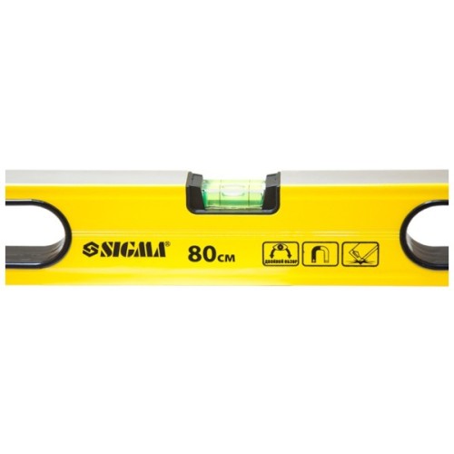 Рівень Sigma магнітний, 3 капсули + вічко 80см (3732081)