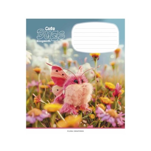 Зошит Школярик Cute bugs 12 аркушів клітинка (012-3462K)
