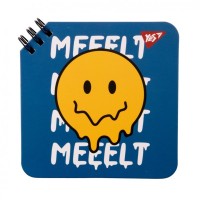 Блокнот Yes 110x110 мм 80 аркушів на cпіралі Melt smile клітинка (151815)