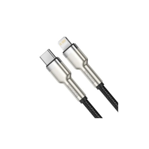 Дата кабель USB-C to Lightning 0.25m 20W Cafule Series Meta black Baseus (CATLJK-01)