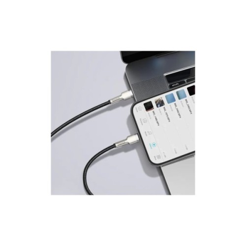 Дата кабель USB-C to Lightning 0.25m 20W Cafule Series Meta black Baseus (CATLJK-01)