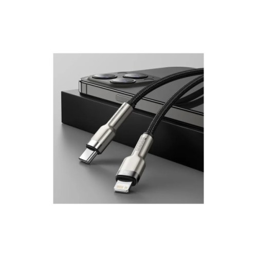 Дата кабель USB-C to Lightning 0.25m 20W Cafule Series Meta black Baseus (CATLJK-01)